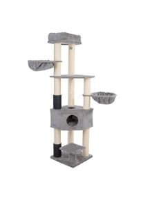 zooplus Basics škrabadlo XXL 50x50x200cm, šedé, kočka