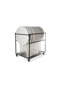 Essentials Stehtisch Transportwagen Groß, Hammerschlag, 127X97X120Cm (Bxtxh), T90120