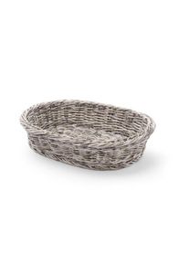 Hendi Brotkorb oval aus Polyrattan hellgrau