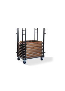 Essentials Bankettisch Rechteckig Transportwagen, Größenverstellbar, Hammerschlag, 126-208X84-100X168Cm (Bxtxh), T90700