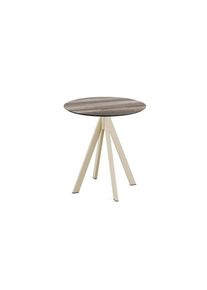 Essentials Infinity Terrassentisch Sand Gestell + Tropical Wood Hpl Ø70 Cm