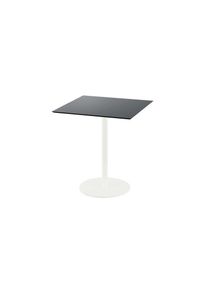 Essentials Urban Terrassentisch Weiß Gestell + Schwarz Hpl 70X70 Cm