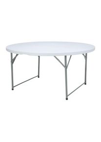 Hendi Runder Buffettisch Klappbar, Weiß Ø1500 Mm
