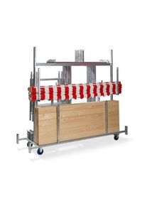 Essentials Transportwagen Für Marktstand Verkaufsstand , Galvanisierter Stahl, 241,5X72X198Cm (Bxtxh), T91500 Weihnachtsmarkt Wintermarkt Herbstmarkt