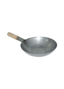Vogue Wok milder Stahl flacher Boden 35,6(Ø)cm