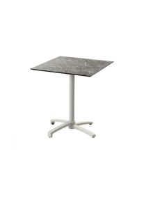 Essentials X Cross Terrassentisch Sand gestell + Galaxy Marble HPL 70x70 cm