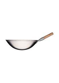 Wok-Pfanne Gebürsteter Edelstahl, Ø 200 Mm