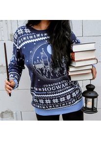 Harry Potter - Hogwarts Schloss Strickpullover - XS - Blau