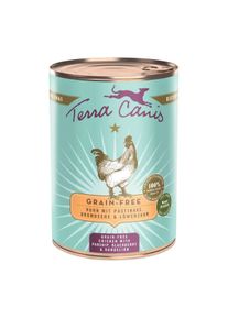 Terra Canis bez obilovin s kuřecím masem, pastinákem, ostružinami a pampeliškou 6x400g