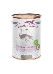 Terra Canis HYPOALLERGEN – pštrosí maso s pastiňákem, bez přídavku obilovin 6 × 400 g