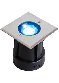 EVN Lichttechnik EVN TALPA LED Bodeneinbau, quadratisch, Edelstahl/Alu, inkl. Leuchtmittel, IP67, 24V/DC, 8W, RGB+W (3000K), Edelstahl (67946189902)