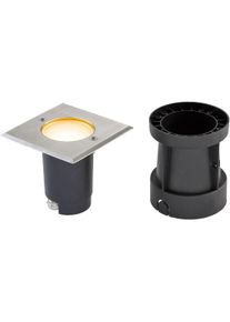 EVN Lichttechnik EVN TALPA LED Bodeneinbau, quadratisch, schwenkbar, Edelstahl/Alu, inkl. Leuchtmittel, IP67, 230V, 4,6W, 2700K, 355lm, Edelstahl (679435527)