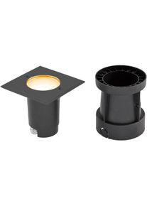 EVN Lichttechnik EVN TALPA LED Bodeneinbau, quadratisch, schwenkbar, Edelstahl/Alu, inkl. Leuchtmittel, IP67, 230V, 4,6W, 2700K, 355lm, anthrazit (679435A527)