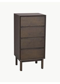 Rowico Home Komoda z dubového dřeva Mackay Hnědá Dřevo, Masivní dřevo Š 45 cm, V 92 cm