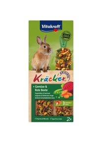 Vitakraft krekry pro zakrsl&eacute; kr&aacute;l&iacute;ky se zeleninou a červenou řepou 1 kus