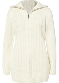 Damske Dlouh&yacute; svetr se &scaron;pičat&yacute;m l&iacute;mcem, snadn&aacute; &uacute;držba ecru ,velikost 48