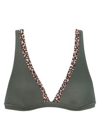 Lascana Ženy Horn&iacute; d&iacute;l plavek b&eacute;žov&aacute; / hněd&aacute; / olivov&aacute; 34