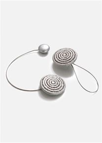 Řasící úchytka s magnetem (2 ks v balení) | Stříbrná | Vel. 26 cm | bonprix