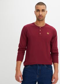 Henley tričko s dlouh&yacute;m ruk&aacute;vem (2 ks v balen&iacute;) z čist&eacute; organick&eacute; bavlny | Modr&aacute; | Vel. 56/58 (XL) | 100% bavlna| bonprix