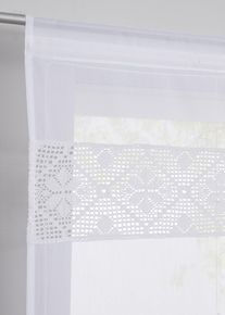 Řasící roleta s háčkovaným lemem | Bílá | Vel. 1 (v/š: 130/120 cm) | bonprix