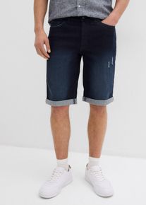 Strečové džínové bermudy s ohrnutým lemem Regular Fit | Modrá | Vel. 42 | bonprix