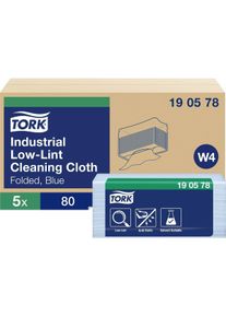 5x80 Stück Tork 190578 Reinigungstücher Tücher W4fusselarm saugfähig 1 lagig blau