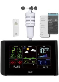 TFA Dostmann View Breeze digitale WLAN-Wetterstation Wettervorhersage Temperatur Luftfeuchtigkeit schwarz