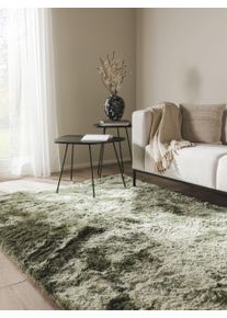 benuta Nest Shaggy koberec Whisper Zelen&aacute; 140x200 cm Uni