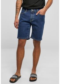 Urban Classics - Relaxed Fit Jeans Mid Indigo Washed - Šortky - modrý - W32 - 98% Bavlna, 2% Elastan