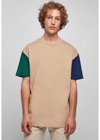 Urban Classics - Organic Oversized Colorblock Unionbeige - Tričko - béžový - S - 100% organická bavlna,Trikot