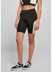Urban Classics - Ladies Color Block Cycle Black/White - Šortky - Černá - XS - 80% Polyester, 20% Elastan,Trikot