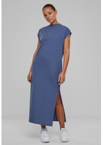 Urban Classics - Ladies Long Extended Shoulder Vintageblue - Šaty - modrý - XS - 100% bavlna,Trikot