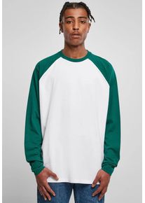 Urban Classics - Organic Oversized Raglan White/Green - Dlouhý rukáv - bílý - XXL - 100% organická bavlna,Trikot