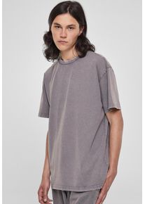 Urban Classics - Heavy Oversized Acid Wash Asphalt - Tričko - Šedá - 3XL - 100% bavlna,Trikot