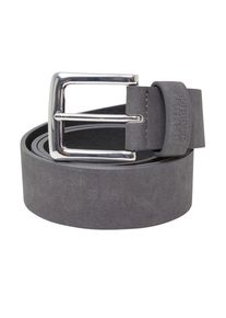 Urban Classics - Suede Leather Imitation Magnet/Silver - Pásek - Šedá - L/XL - 100% polyester,Syntetika