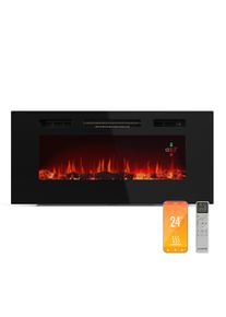 Klarstein Inteligentní elektrický krb Galeras, 2 nastavení teploty, 16 - 30°| Iluze plamene LED, Možnost připojení k IOT