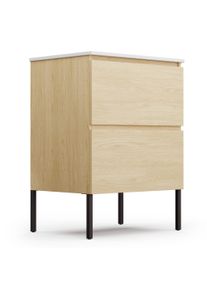 Blumfeldt Johnstone, koupelnové umyvadlo a skříňka, 60 cm, keramické umyvadlo