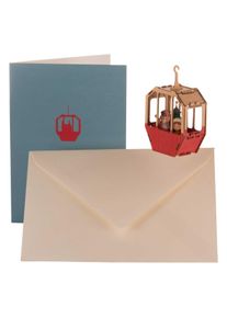 DIY wooden card: Cable car gondola