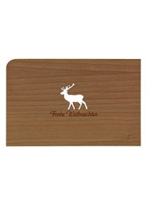 Wooden map: Merry Christmas - Reindeer