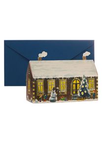 3D card: Winter house