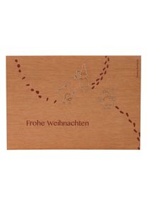 Pop-up wooden card: Secret Santa scraper