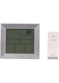 Technoline WD2000 Satelliten Wetterstation mit Außensensor Luftdruck Wettervorhersage silber