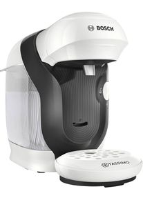 Bosch TAS1104 Tassimo Style Kaffeepadmaschine Kapselmaschine Espresso Cappuccino 0,7 Liter weiß