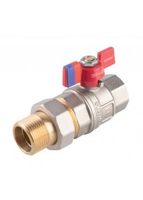 NOVASERVIS Kulov&yacute; plnoprůtočn&yacute; kohout se &scaron;rouben&iacute;m, mot&yacute;lek &Scaron;M 1" KFPS3