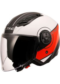 LS2 OF616 Airflow II Cover, open face helmet , color: Matt White/Red/Black , size: M