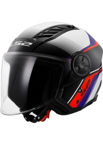 LS2 OF616 Airflow II Rush, open face helmet , color: White/Blue/Red , size: S