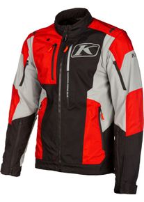 Klim Dakar, textile jacket , color: Black/Light Grey/Red , size: S
