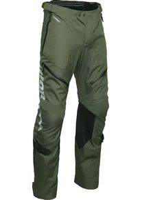 Thor Terrain Over The Boot S25, textile pants waterproof , color: Dark Green , size: 32