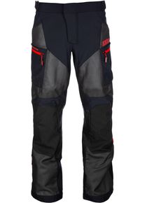 Klim Baja S4, textile pants , color: Black/Dark Grey/Red , size: Long 34