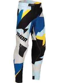 Thor Sportmode Brave, textile pants , color: Black/Blue/Light Blue/Yellow , size: 30